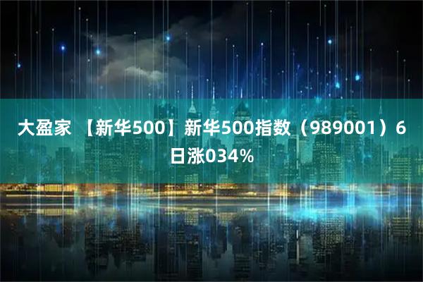 大盈家 【新华500】新华500指数（989001）6日涨034%